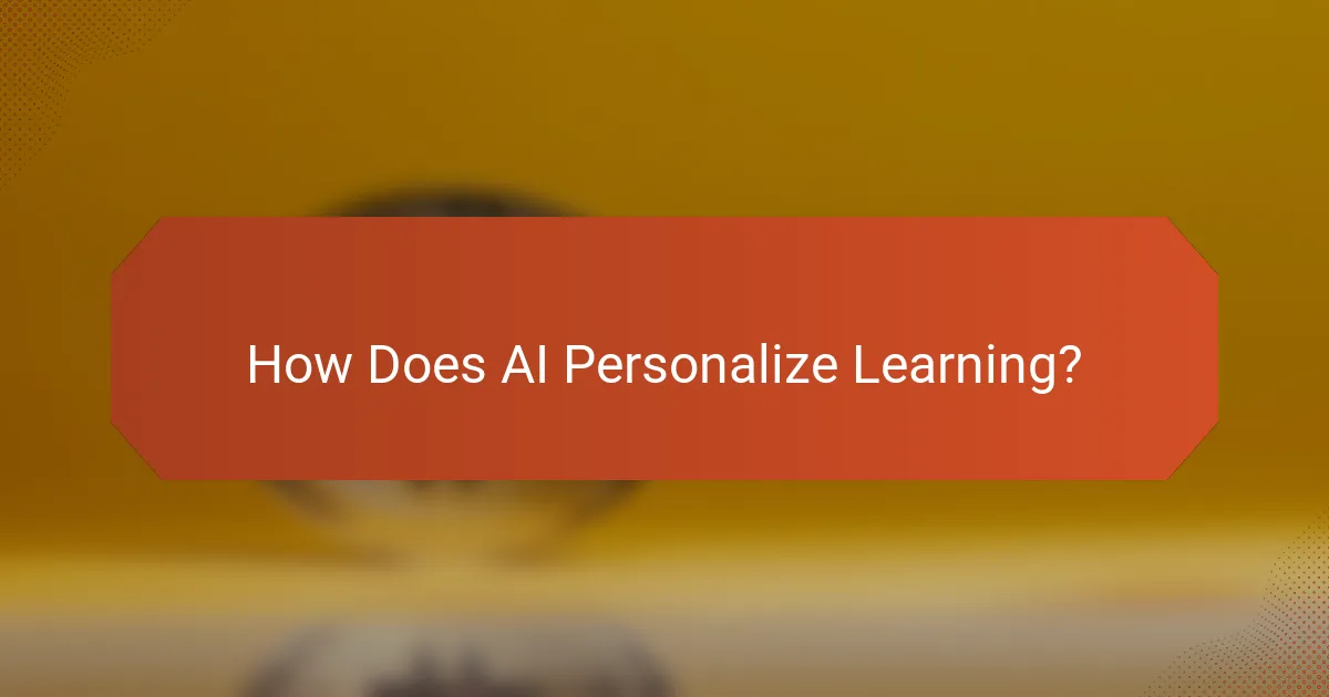 How Does AI Personalize Learning?