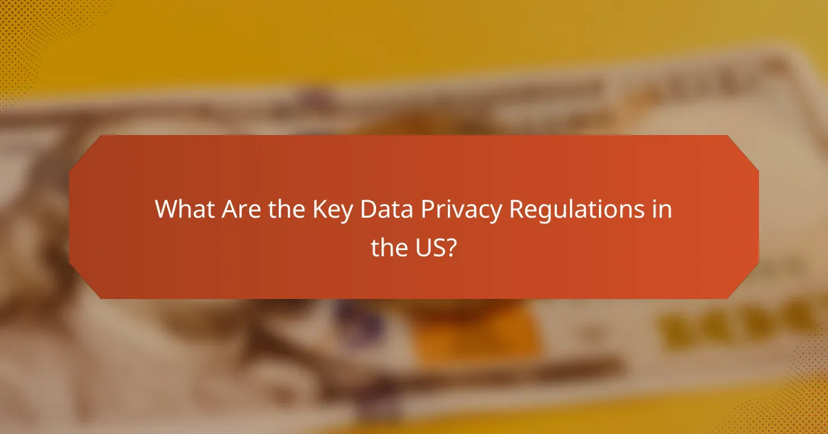 What Are the Key Data Privacy Regulations in the US?
